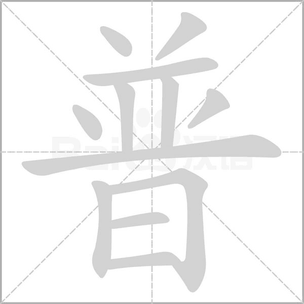 普的筆順動(dòng)畫(huà)演示